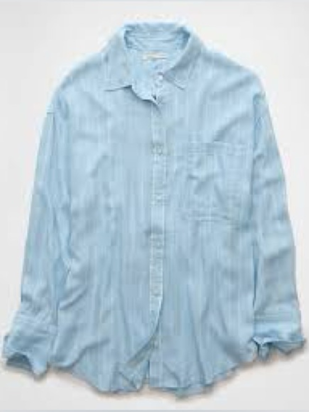 American Eagle Outfitters Light Blue Women's Button-Down Shirt
